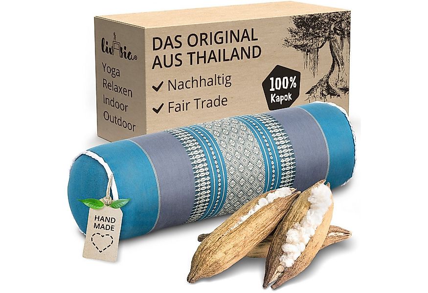 livasia Nackenrolle Nackenrolle, vegan und handgefertigt, Ø 17x56cm, Kapok günstig online kaufen