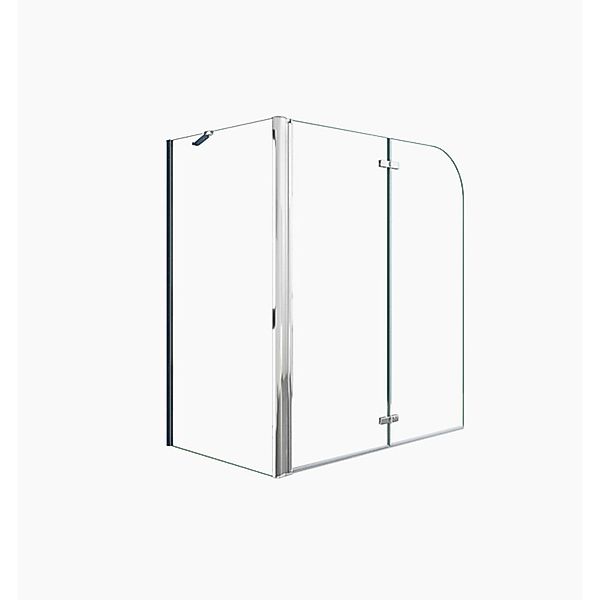 Duschparadies Badewannenaufsatz Badewannenfaltwand 2tlg Faltwand 100x140cm günstig online kaufen