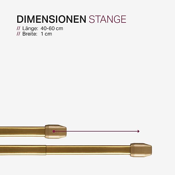 Bestlivings Gardinenstange Bistrostange Vitragestange (2er-Pack), ausziehba günstig online kaufen