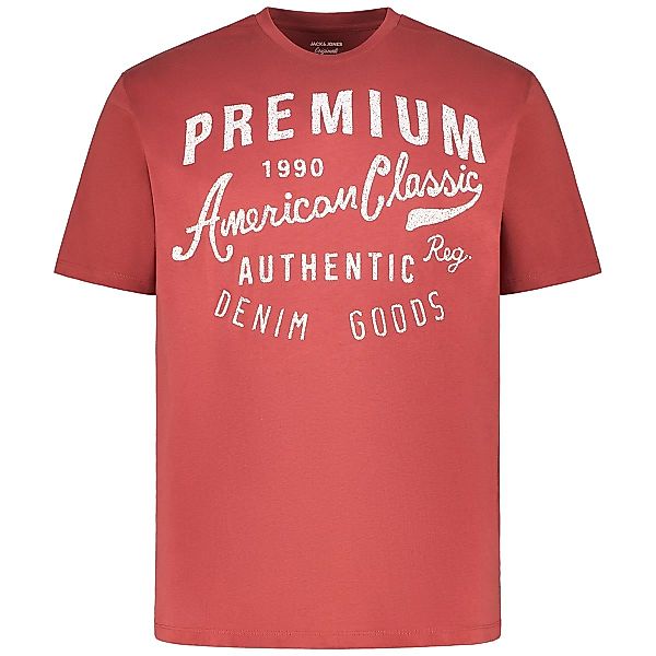Jack&Jones T-Shirt mit Motiv-Print Farbe rot Größe: 3XL günstig online kaufen