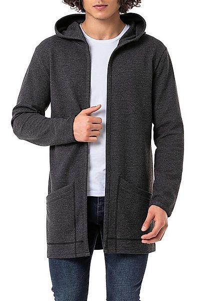 RedBridge Kapuzensweatjacke mit Taschen Langer offener Schnitt Offener Schn günstig online kaufen