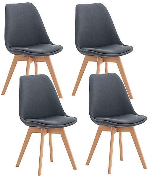 CLP Küchenstuhl Linares (4er Set), Buchenholz-Gestell, günstig online kaufen