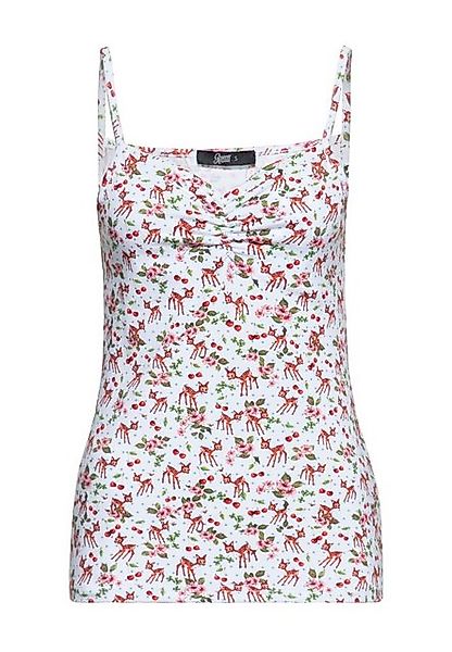 QueenKerosin Blusentop Deer mit All-over-Print im verspeilten Vintage Desig günstig online kaufen