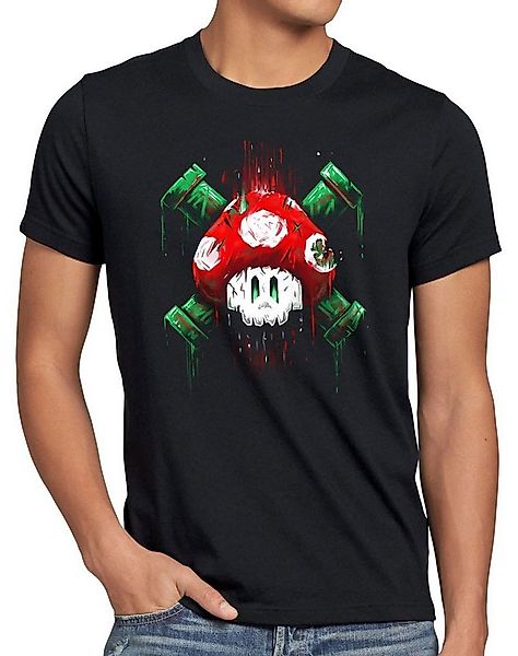 style3 T-Shirt Mario Totenkopf videospiel super world switch snes n64 ninte günstig online kaufen
