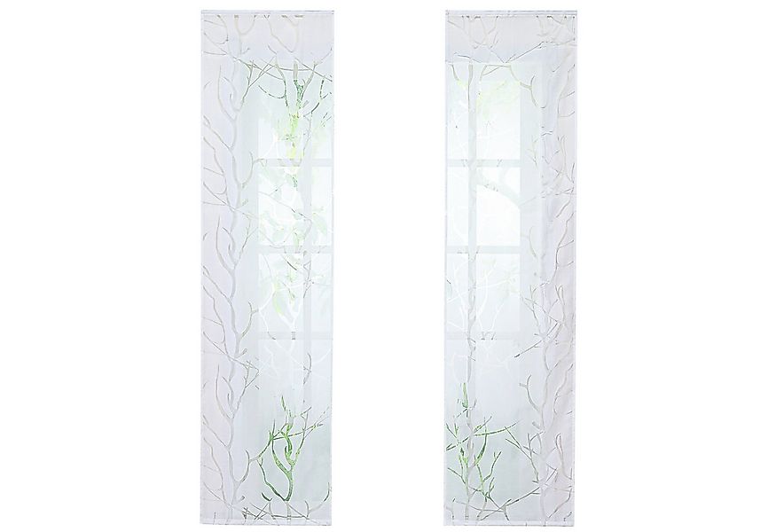 Joyswahl Schiebegardine Äste (2 St), Klettband, transparent, Ausbrenner Flä günstig online kaufen