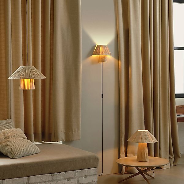 OSRAM Wandleuchte Decor Bamboo Paper Hut, Bambus E27 Stecker günstig online kaufen