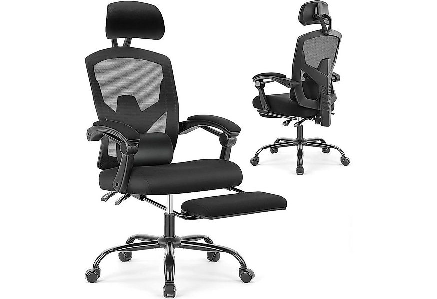 DUMOS Bürostuhl Ergonomisch Schreibtischstuhl Atmungsaktiver Netzbezug, Höh günstig online kaufen