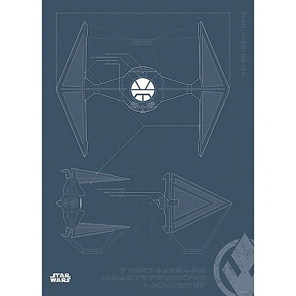 Disney Poster Star Wars Tie Fighter Dunkelblau 50 x 70 cm 610274 günstig online kaufen