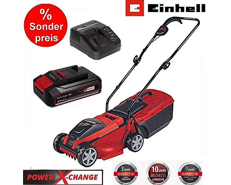 Einhell Akkurasenmäher City Rasenmäher GC-RM 18 Li- Kit 18V, Akku 2.5 Ah 32 günstig online kaufen