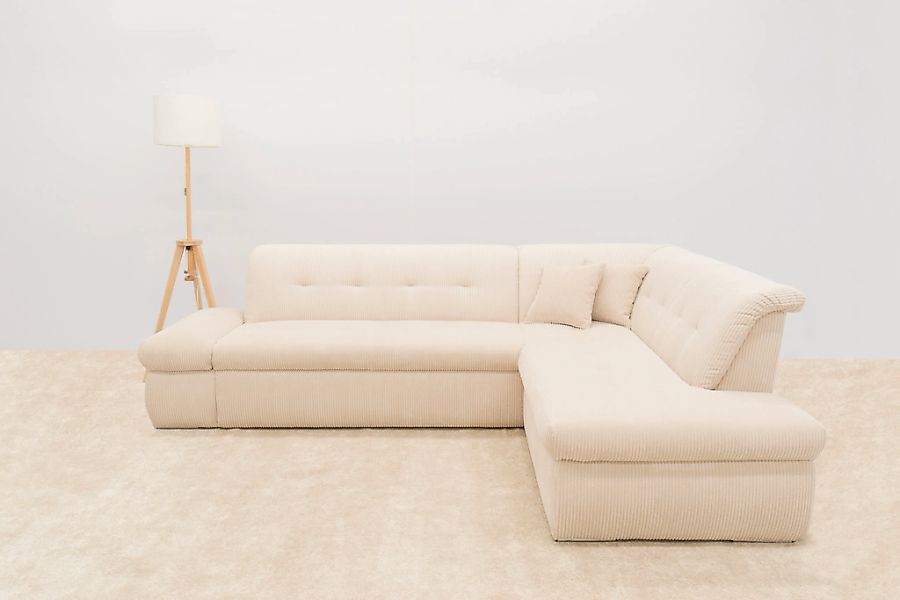 DOMO collection Ecksofa "Moric L-Form" wahlweise mit Bettfunktion und Armle günstig online kaufen
