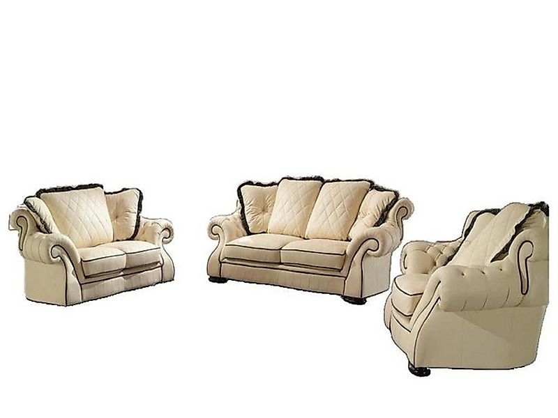 JVmoebel Sofa Klassische Leder Couch Sofagarnitur Sofas Garnituren Polster, günstig online kaufen