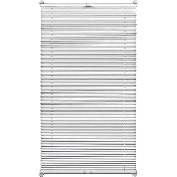 Gardinia EasyFix Plissee mit 2 Bedienschienen 40 cm x 130 cm Weiß günstig online kaufen