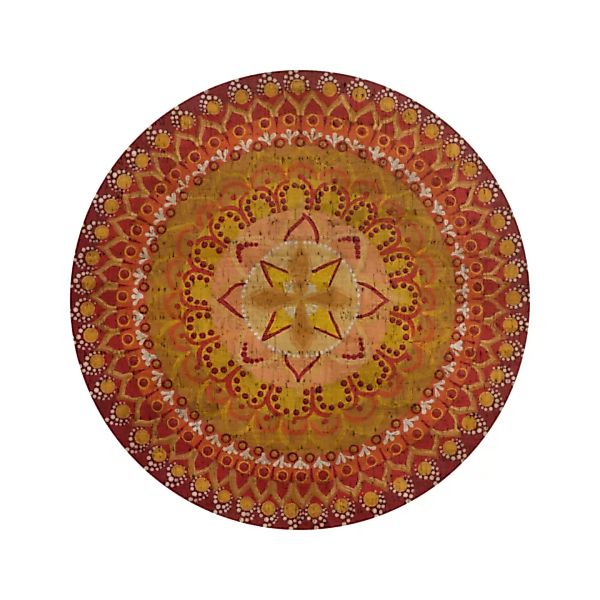Korkteppich "Mandala - Golden Age" (Rund, Natur) günstig online kaufen