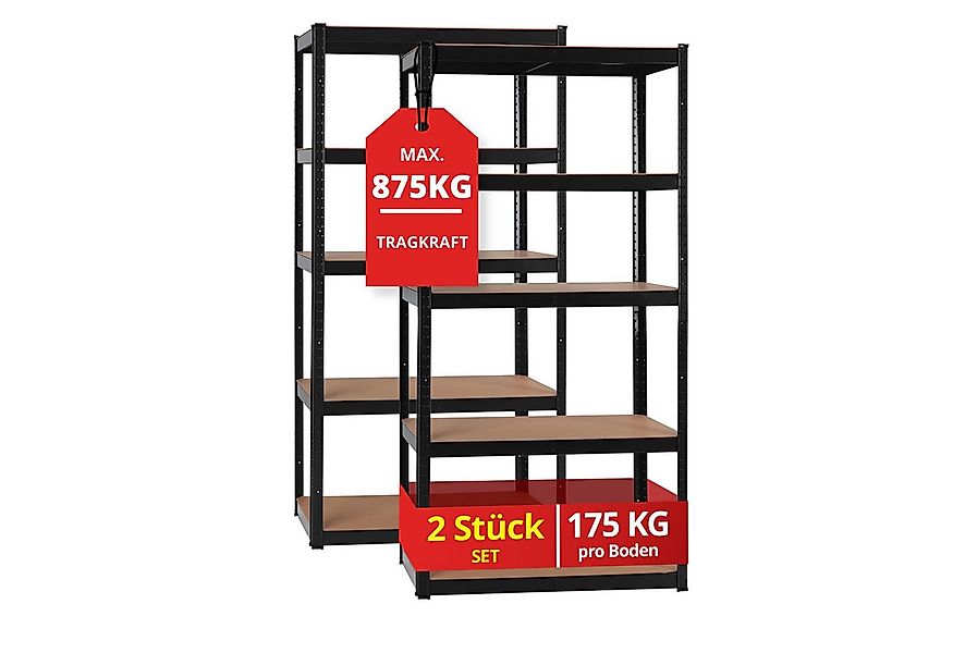 Stagecaptain Schwerlastregal Lagerregal - 5 variabel montierbare Böden - au günstig online kaufen