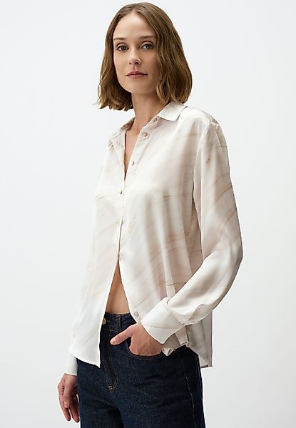 Jimmy Key Shirtbluse Gemustert Langärmlig Satin günstig online kaufen