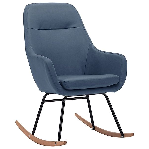 vidaXL Schaukelstuhl Blau Stoff Modell 2 günstig online kaufen