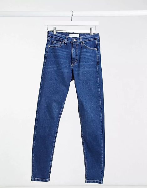 Topshop – Jamie – Eng geschnittene Jeans in kräftigem Blau günstig online kaufen