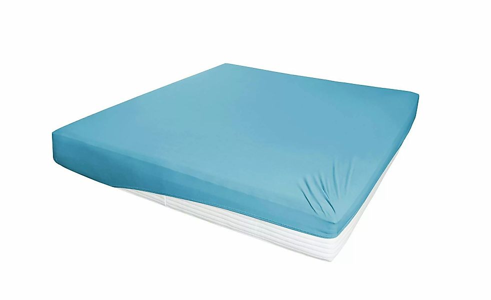 Jersey-Elasthan Boxspringbetttuch   ¦ blau ¦ Maße (cm): B: 190 H: 26 T: 26. günstig online kaufen