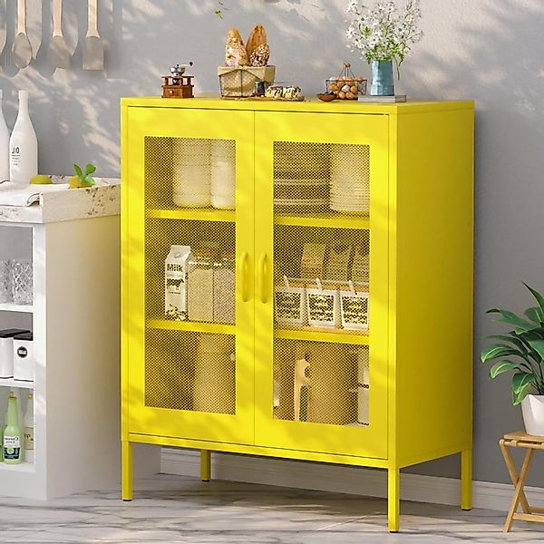 MetaCate lnov Beistellschrank Metall-Schrank mit Maschendrahttür, günstig online kaufen