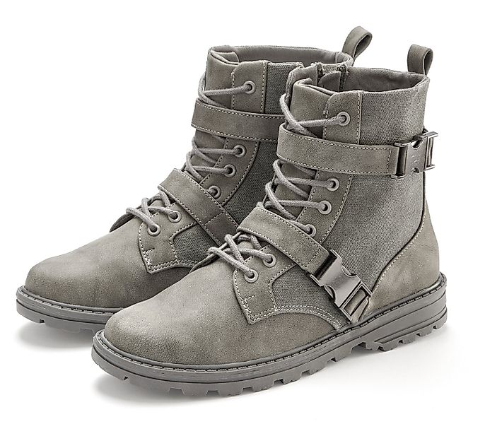 Vivance Stiefel, Boots Stiefelette mit modischen Zierschnallen VEGAN günstig online kaufen