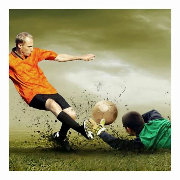 Bilderwelten Fototapete Clash of the Football Players bunt Gr. 336 x 336 günstig online kaufen