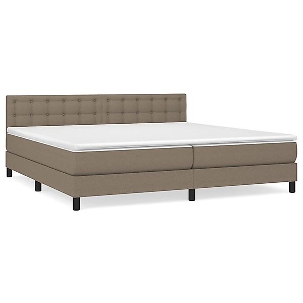 Vidaxl Boxspringbett Mit Matratze Taupe 200x200 Cm Stoff günstig online kaufen