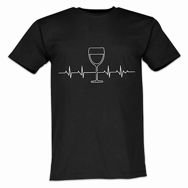 Vapetecc T-Shirt T-Shirt Weinglas Pulsschlag EKG Fun-Shirt Logo 9. Logo, Pr günstig online kaufen