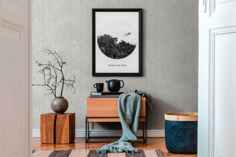 Bricoflor Graue Tapete Im Boho Chic Vlies Mustertapete Im Used Look In Hell günstig online kaufen