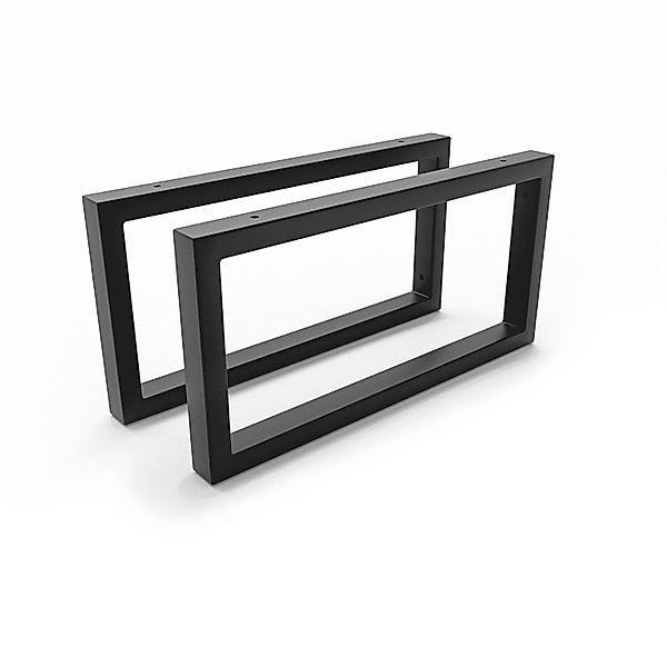 HEVVA Waschtischhalterung RHEIN 20 cm Hoch 40 cm Tief 2er Set Schwarz günstig online kaufen