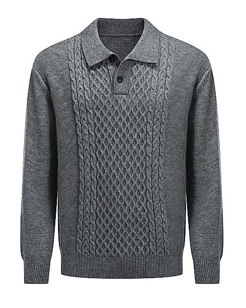 Allthemen Strickpullover mit grober Strickstruktur Uni Pullover günstig online kaufen