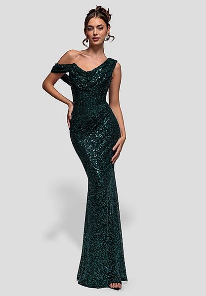 Goddiva Maxikleid Sequin Cowl One Shoulder Maxi Dress Langes Kleid günstig online kaufen