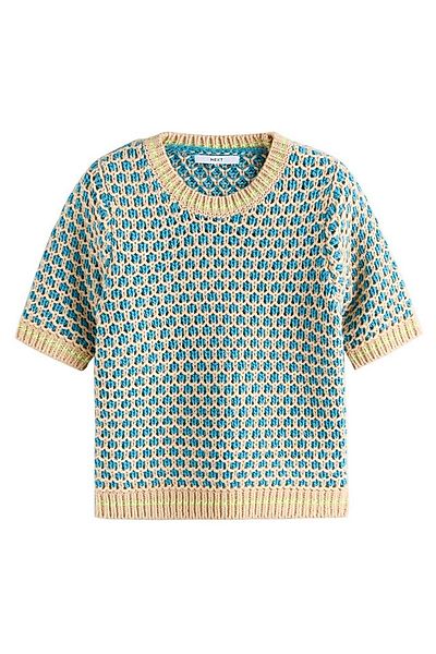 Next T-Shirt Kurzarm-T-Shirt aus Strick mit Rundhalsausschnitt (1-tlg) günstig online kaufen