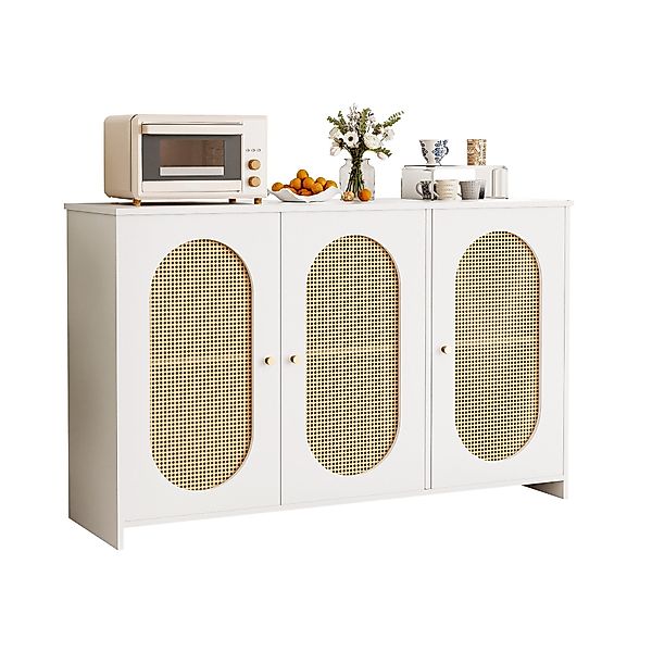 Merax Sideboard mit 3 Rattantüren und günstig online kaufen