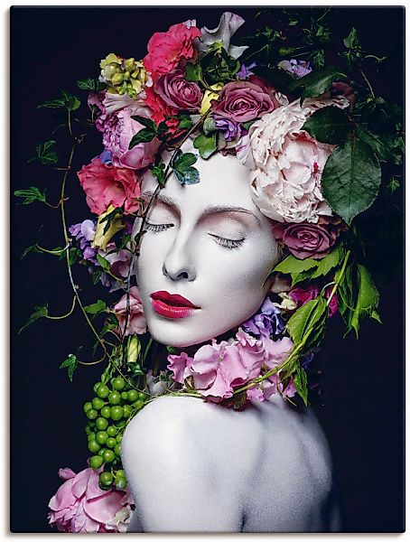 Artland Wandbild »Schöne Blumenkönigin« Bilder von Frauen 1 Stk. tlg. als A günstig online kaufen