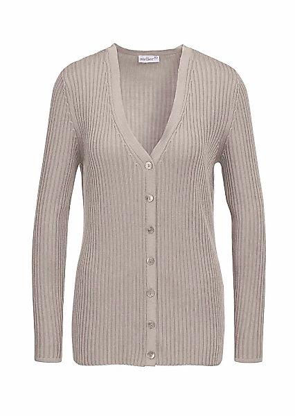 GOLDNER Strickjacke "Kurzgröße Edle Strickjacke in Rippenstruktur" Mit echt günstig online kaufen