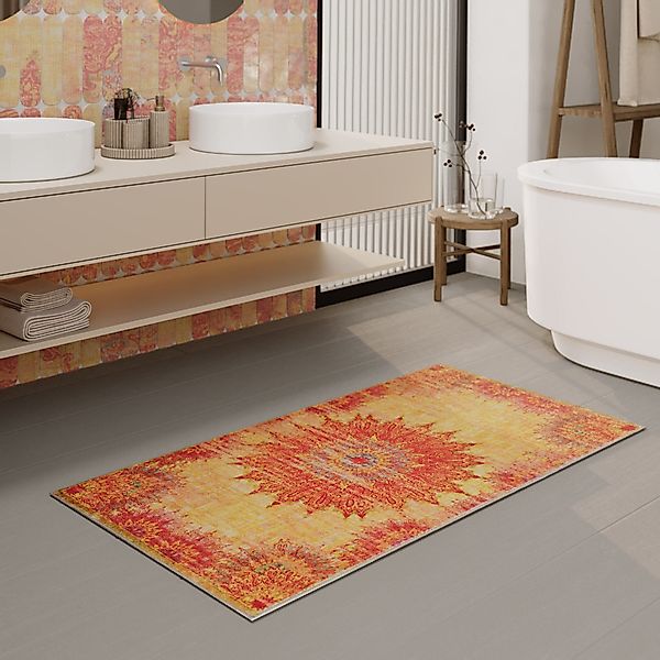 Wecon home Badematte "Healing" Höhe 0,5 mm fußbodenheizungsgeeignet Vintage günstig online kaufen