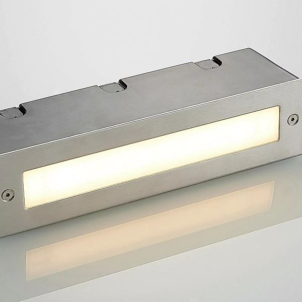 LED-Wandeinbauleuchte Roni, Edelstahl, 27 cm günstig online kaufen