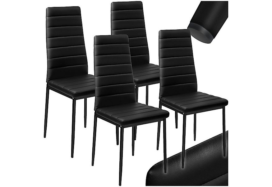 tectake Esszimmerstuhl Küchenstühle Kunstleder (Set, 4 St), Leicht, weich, günstig online kaufen