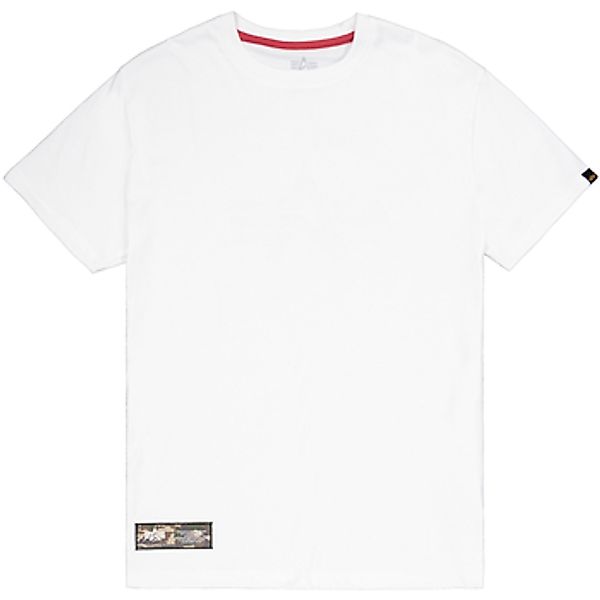 Alpha Industries  T-Shirt Camo Label Backprint T-Shirt - white günstig online kaufen