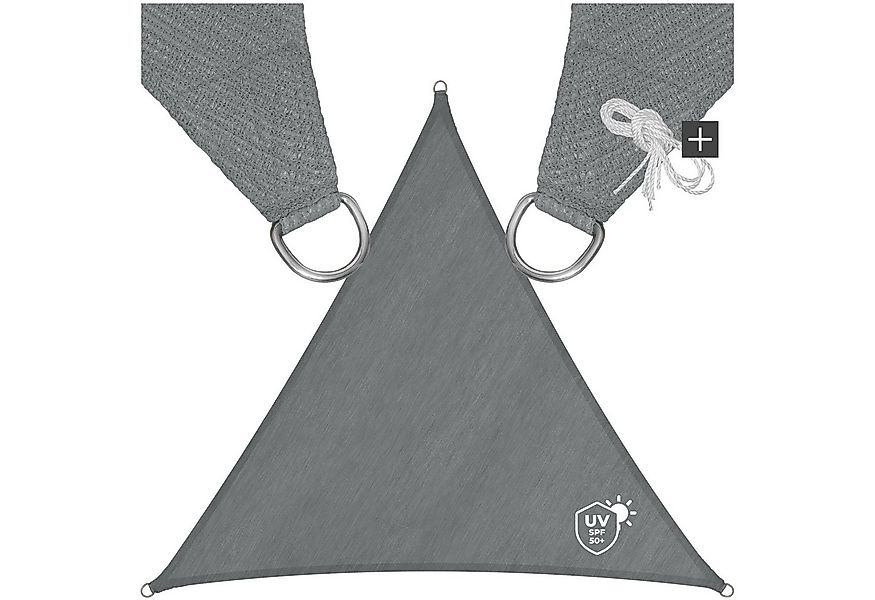 tectake Sonnensegel, (Set, 4 x 4 x 4 m), dreieckig mit UV-Schutz 50+ günstig online kaufen