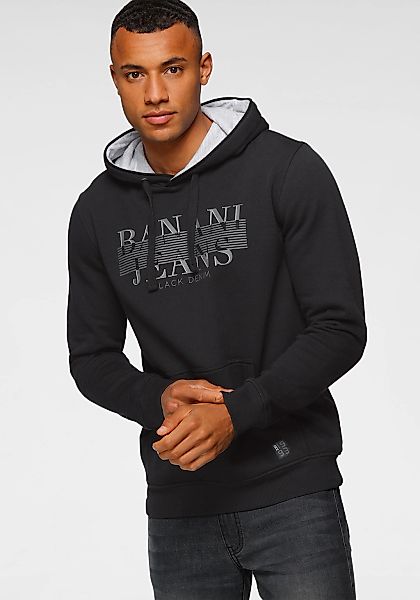 Bruno Banani Kapuzensweatshirt, schmale Passform, bedrucktes Design, aus Ba günstig online kaufen