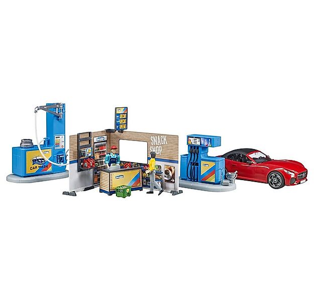 Bruder® Spielzeug-Auto bruder Tankstelle mit Waschplatz Fertigmodell Nutzfa günstig online kaufen