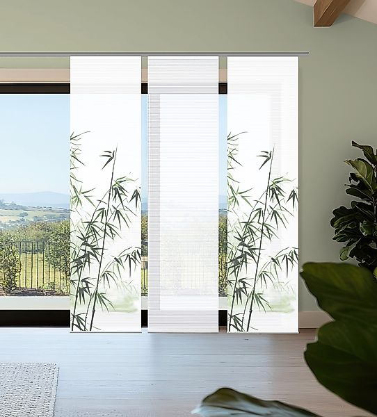 HOME in green Schiebegardine "RUFUS" Paneelwagen 3 Stk. tlg. Bambusoptik, S günstig online kaufen
