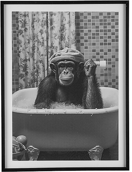 Creativ home Bild mit Rahmen "Leinwandbild Affe in Badewanne", (1 St.), mit günstig online kaufen