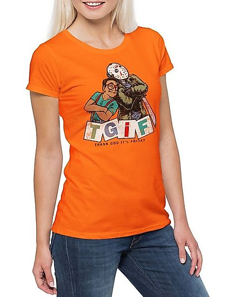 Urban Backwoods Print-Shirt TGIF I Damen T-Shirt Thank God It's The Friday günstig online kaufen