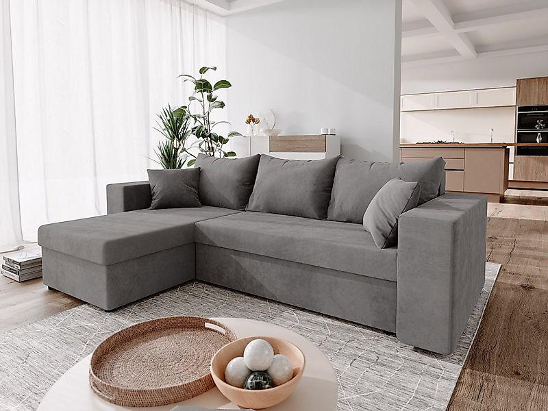 NEXT COLLECTION Ecksofa DOMINO, Kleine Ecksofa mit Schlaffunktion und zwei günstig online kaufen