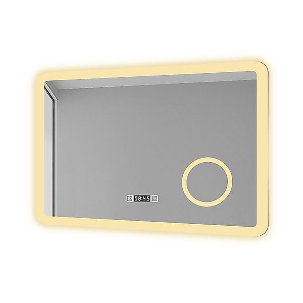 duschspa Badspiegel 80-160cm Kalt/Warm/Neutralweiß, Uhr, Beschlagfrei, günstig online kaufen