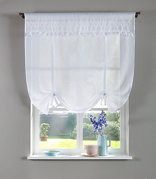 Home affaire Bindegardine LISA (1 St), Stangendurchzug, transparent, transp günstig online kaufen