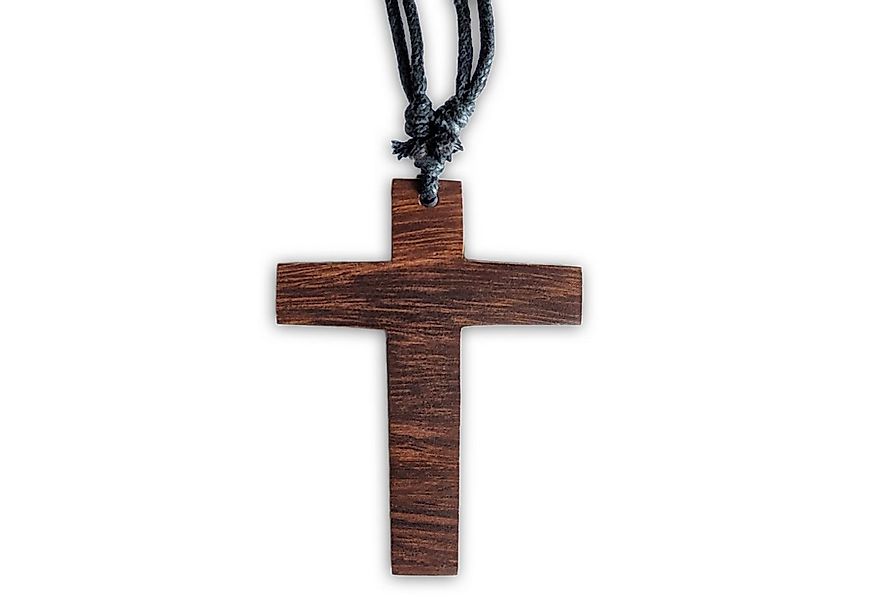 viva-adorno Kreuzkette Halskette Kreuz Anhänger Holzkreuz Kruzifix Jesus Ba günstig online kaufen