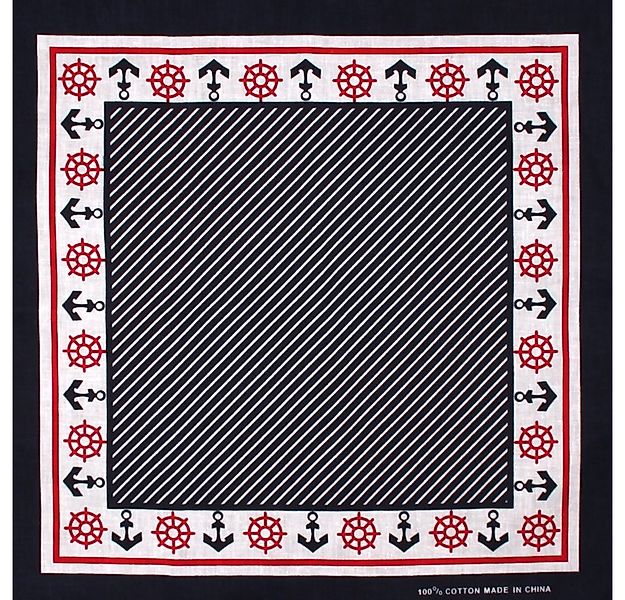 Goodman Design Bandana Kopftuch Halstuch Navy weiß Anker Steuerräder mariti günstig online kaufen